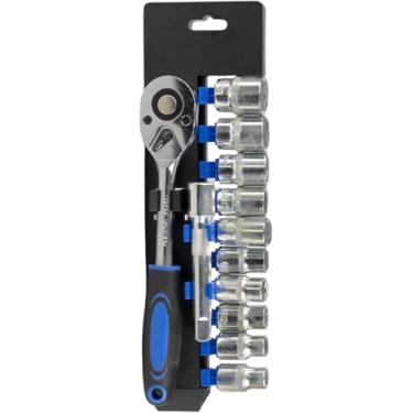 Imagem de Jogo De Soquete Sextavado 1/2 Catraca 12 Peças 10 a 24mm com Extensão