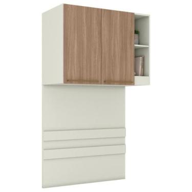 Imagem de Ponte Solteiro Modulado 2 Portas 185x104 Cm Seletto Areia Jequitiba He