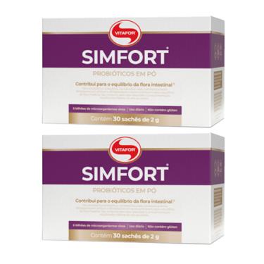 Imagem de Kit 2X: Simfort Probiótico com 5 Espécies 2g Vitafor 30 Sachês