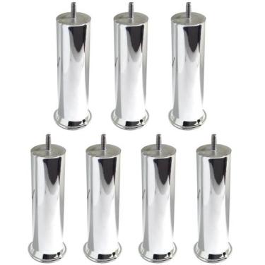 Imagem de Kit Pes Para Cama Box na Cor Cromados Com Altura de 18cm elevando a al