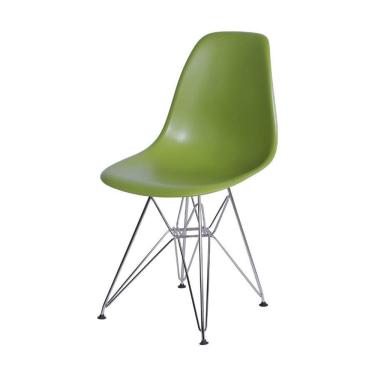 Imagem de Cadeira Boxbit Dkr Eames Base Cromada Verde