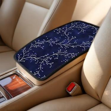 Imagem de AOHMPT Capa de apoio de braço para carro - Protetor de almofada de console central de carro contra garras de animais de estimação, sujeira e dedos pegajosos, acessório de decoração automotiva