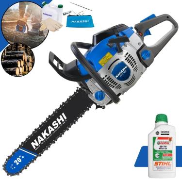 Imagem de Motosserra Nakashi Ncs 650 65cc Com Sabre De 20 Com Carburador Walbro 5560040 + Óleo Stihl 8017