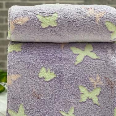 Imagem de Cobertor Solteiro Infantil Shine Brilha No Escuro Borboletas