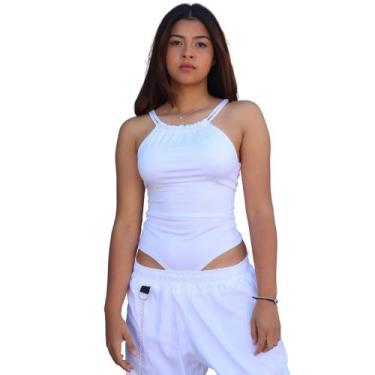 Imagem de Body Trançado Básica Casual Tecido Suplex - Branco - K'Gente, M