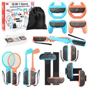 Imagem de Conjunto de acessórios esportivos 18 em 1 para videogame Honghao Switc