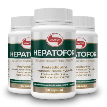 Imagem de Kit 3 Hepatofor Vitafor 60 Cápsulas