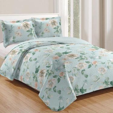 Imagem de Kit Cobre Leito Colcha Daily Queen 3 Peças Floral 23