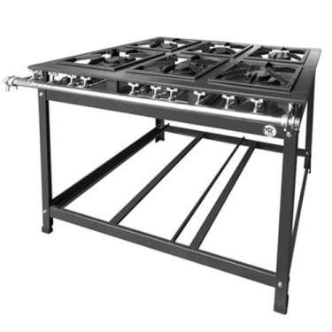Imagem de Fogão Industrial 6 Bocas 3 Duplas Tradicional Baixa Pressão MR Fogões 30x30 P7