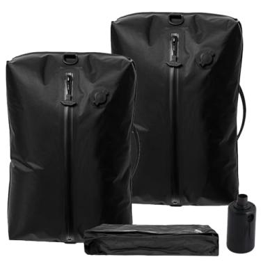 Imagem de Sacos de armazenamento a vácuo para viagem com bomba portátil, bolsas de compressão a vácuo atualizadas para viagens, zíper impermeável IPX8 e nylon 420D, inclui bomba elétrica, economize 60% de