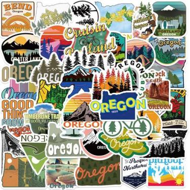 Imagem de Adesivos, mapas do estado de Oregon e decalques de viagem à prova d'ág
