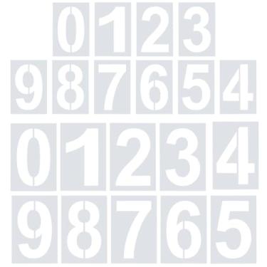 Imagem de Nextpal Estênceis reutilizáveis de letras com números grandes, para pintura de endereços, caixa de correio, kit de vagas de estacionamento para idosos, modelos de placas de caminhão de porta de casa