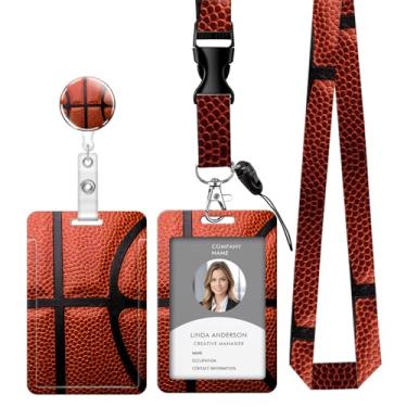 Imagem de Cordão retrátil para crachá de identificação com clipe e chaveiro, ajustável, bonito carretel de separação, durável, perfeito para mulheres enfermeiras, professoras, trabalhadoras de escritório (bola