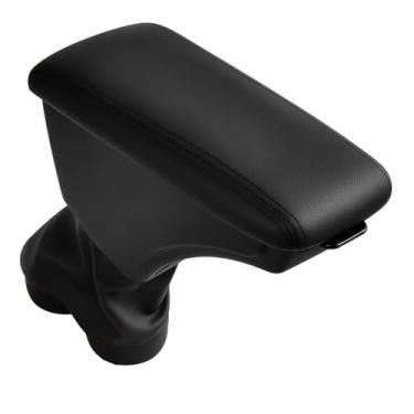 Imagem de Apoio de Braço Com Porta Objetos Articulado Para Ford Ka Sedan Hatch 2015-2020 (Preto - Costura Preta)