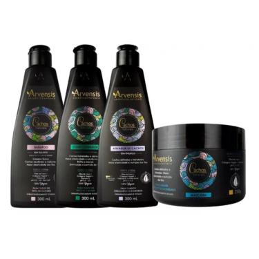 Imagem de Kit Arvensis Cachos Shampoo + Condicionador + Ativador Ondulados e Cacheados + Mascara Ondulados e Cacheados Arvensis