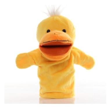 Imagem de Fantoche De Mão Pelúcia Animal Pato, Ideal Para Entretenimento E Criatividade 25cm