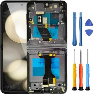 Imagem de Foufinin Substituição de tela para Samsung Galaxy Z Flip 5 5G para Samsung Z Flip 5 5G com moldura SM-F731U SM-F731W Display LCD Touch Digitizer Assembly com ferramentas