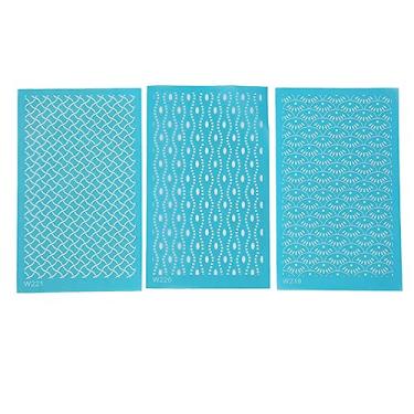 Imagem de Estênceis de tela de seda de argila de polímero sinais coloridos exercício habilidades práticas para diy madeira lona óculos sacos de compras (219 220 221)