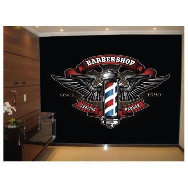 Imagem de Papel De Parede Barbearia Retrô Barber Pole 3D Brb10 - Você Decora