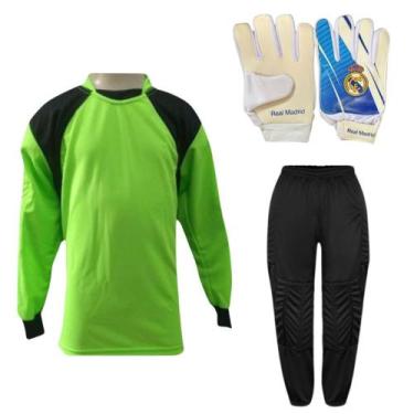 Imagem de Kit De Goleiro TRB + Luva De Goleiro Infantil Real Madrid DRB Goalkeep
