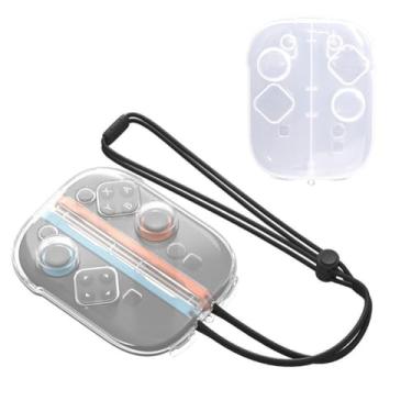 Imagem de Nocessary Storage Case for Joy-Con 2, Clear Transparent Handle Protective Box Integrated Flip Design, Dustproof, Shockproof, with Strap Hole, Exclusively for Switch 2 Joy-Cons, Gamer Gifts