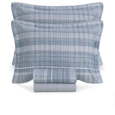 Imagem de Jogo de Cama Casal Karsten Samuel Percal 200 Fios Vira Feita