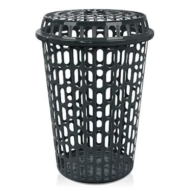 Imagem de Cesto Telado 60Lts Com Tampa(Preto Telado (60 litros))