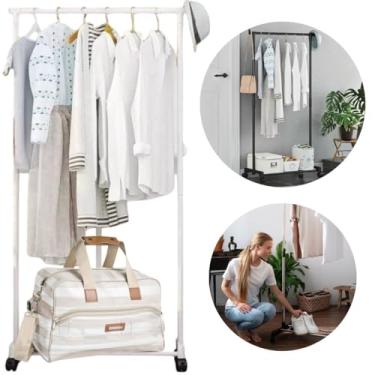 Imagem de Arara Cabideiro de Roupa Multiuso Prateleira Sapato Caixa Quarto Expositor Loja Sortido