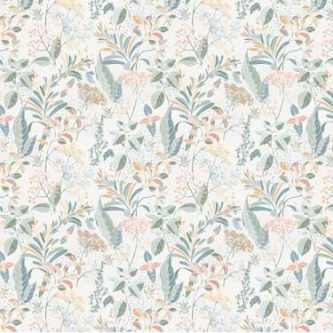 Imagem de Papel de parede floral descascar e colar papel de parede boho flor papel de parede autoadesivo removível vinil para banheiro revestimento de parede prateleira armários decoração 43 cm x 499 cm