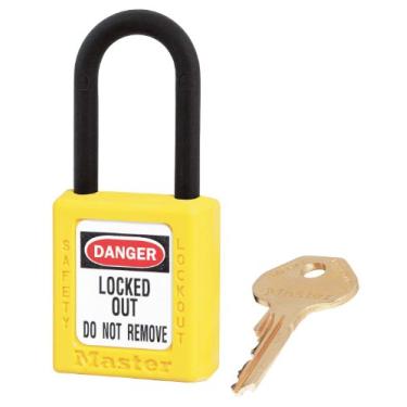 Imagem de MASTER LOCK Cadeado de bloqueio, KA, amarelo, 4,5 cm A, PK6