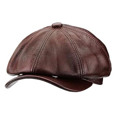 Imagem de uhyOHF Boné liso masculino feminino 8 painéis boina boina chapéu de condução chapéu de golfe irlandês (C-GG