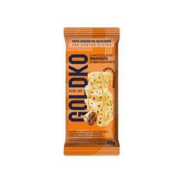 Imagem de Chocolate Branco com Cookies Zero Adição de Açúcares GoldKo 80g