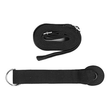 Imagem de CUOFYUNL Alça elástica para porta doméstica flexível, dança, balé, ginástica, treinamento, maca de perna (Preta)