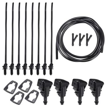 Imagem de uxcell 1 conjunto de bocal de água para lavador de para-brisa Nº 86636FG051 para Subaru Outback 2.5L 5MT SPORTS WAGON 2008-2010