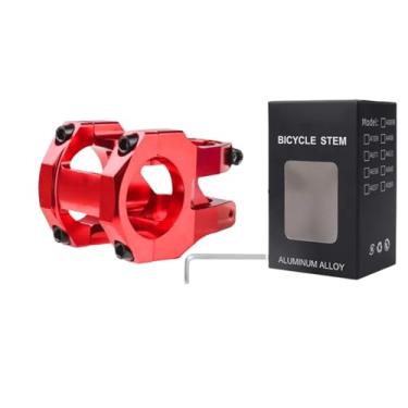 Imagem de Mesa de guidão de MTB em liga de alumínio, 35/45mm, nas cores preto, vermelho, azul e roxo. Ideal para bicicletas de estrada e mountain bikes.(35mm-Red)