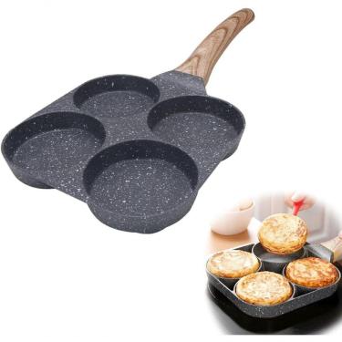 Imagem de Frigideira 4 Em 1 Antiaderente P- Ovo, Panqueca E Grelha C- Divisórias Alumínio Leve