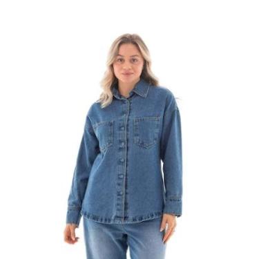 Imagem de Camisa Jeans Feminina Arauto Oversized-Feminino