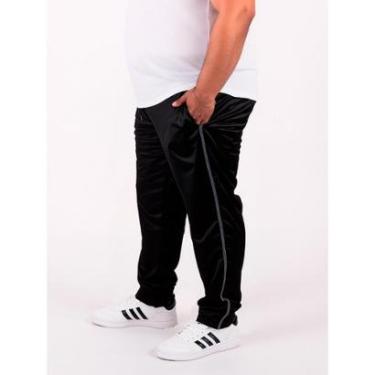 Imagem de Calça Plus Size Helanca Faixa Lateral Casual Treino Academia-Masculino