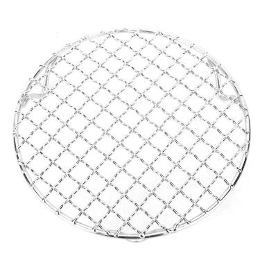 Imagem de Grelha antiaderente de aço inoxidável, rede de churrasqueira para carne de peixe com distribuição uniforme de calor, fácil de usar, serve para forno de grelha de 16,5 cm