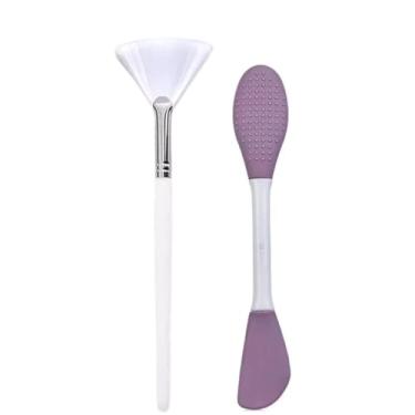 Imagem de Kit Pincel e Espátula para Skincare – Aplicação de Argila, Máscaras e Cremes | Estética Facial | Limpeza Facial