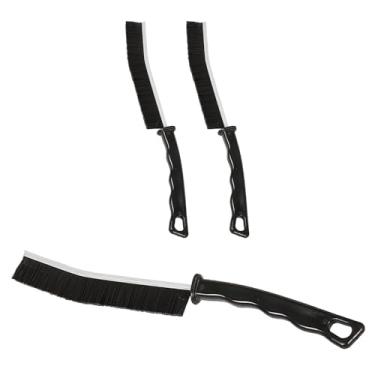 Imagem de IIUIKOO Conjunto de escovas de limpeza de fendas, pacote com 3 escovas de cerdas duras para espaços apertados, argamassa de azulejo de banheiro, pia, ventilação do carro - ferramenta versátil de
