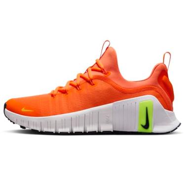 Imagem de Nike Free Metcon 6 Tênis de treino feminino (FJ7126-800, laranja total/cinza futebol/volt/obsidiana), Laranja total/cinza futebol/Volt/Obsidiana, 38