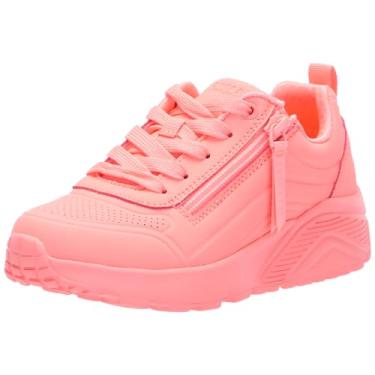 Imagem de Skechers Tênis feminino Uno Lite-neon com zíper, Coral, 12 Little Kid