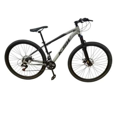 Imagem de Bicicleta Aro 29 KSW XLT 21 V MTB Index Disco Mecânico Suspensão 80mm Unissex (Preto/Cinza/Preto, 21)