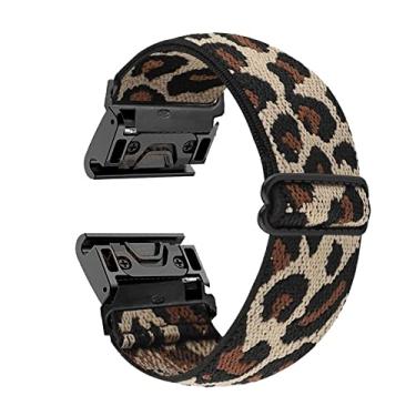 Imagem de IENYU Pulseira de relógio Garmin Enduro/TACTIX DELTA de nylon de 26 mm para Garmin Descent MK1 MK2i MK2 (leopardo, 5GG)