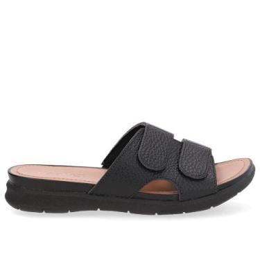 Imagem de Tamanco usaflex slide em couro ref aa30017 feminino, 36, Preto