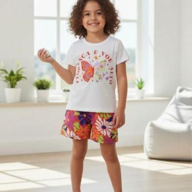 Imagem de Conjunto Curto Infantil Menina Blusa e Shorts-Kely & Kety - Kely Kety,
