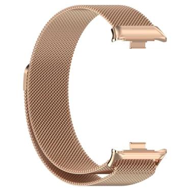 Imagem de HEPUP Pulseira magnética de aço inoxidável para Redmi Watch 4, pulseira magnética milanesa para Xiaomi Mi Band 8 Pro, acessórios, For Miband 8 Pro, Ágata