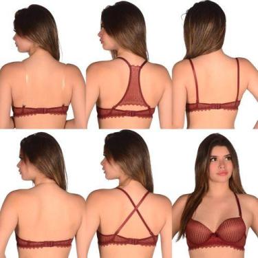 Imagem de Sutiã Versátil 5 Em 1 Renda Nadador Silicone Multiuso Básico - Mi Amor