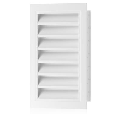 Imagem de Aberturas de empena de 30,5 x 45,7 cm, saída de sótão de liga de alumínio Hon&Guan com malha de filtro removível para aberturas de portas de casas para portas externas [Abertura de ventilação: 27 cm x